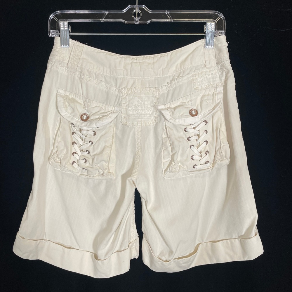 Da-Nang Y2K Vintage Lace Up Cargo Shorts Surplus Indo-Chine White Utility XS